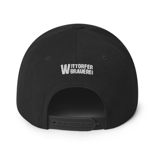 Cap mit Logo-Stickereien und geradem Schirm